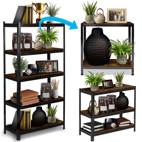 Regał metalowy magazynowy 180 x 90 x 40 cm Humberg HR-852 czarny Regał metalowy magazynowy 180 x 90 x 40 cm Humberg HR-852 czarny