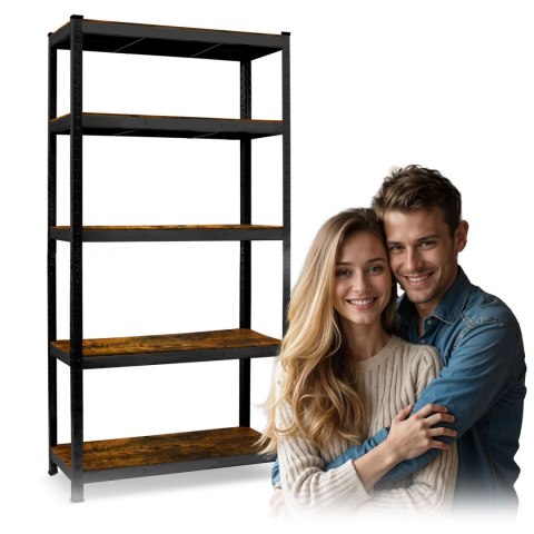Regał metalowy magazynowy 180 x 90 x 40 cm Humberg HR-852 czarny Regał metalowy magazynowy 180 x 90 x 40 cm Humberg HR-852 czarny
